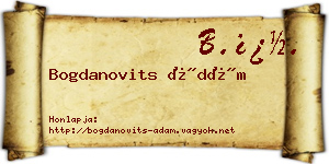 Bogdanovits Ádám névjegykártya